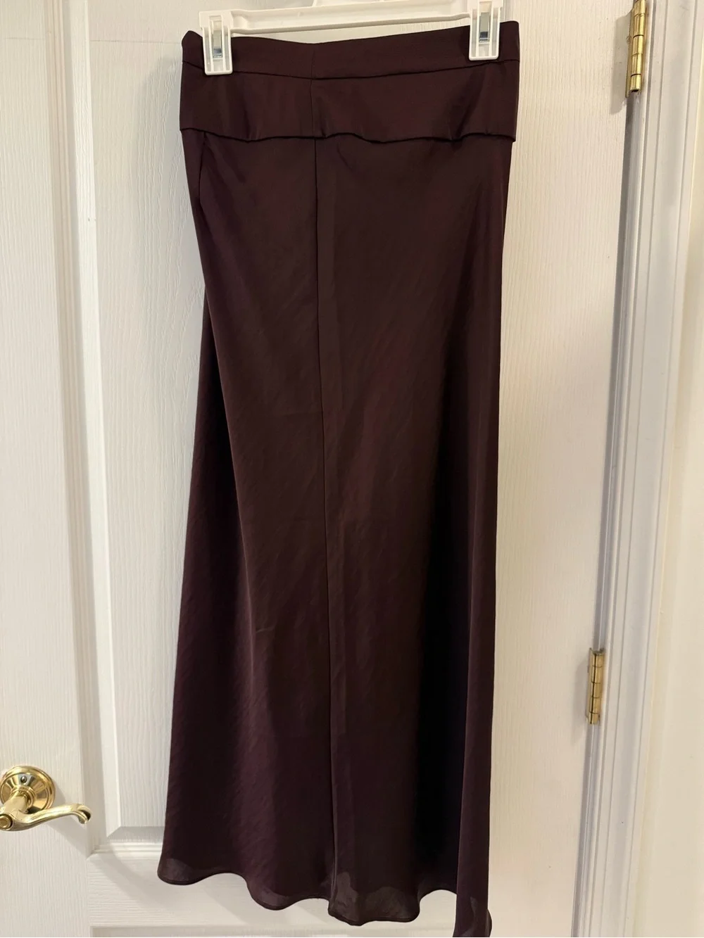 Free people Satin Dark Plum Maxi Skirt
